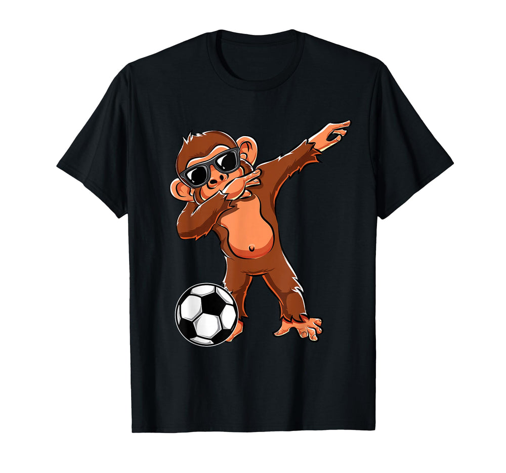 Dabbing Monkey Lovers Dab Soccer Player T-Shirt - Trendy Graphic Unisex