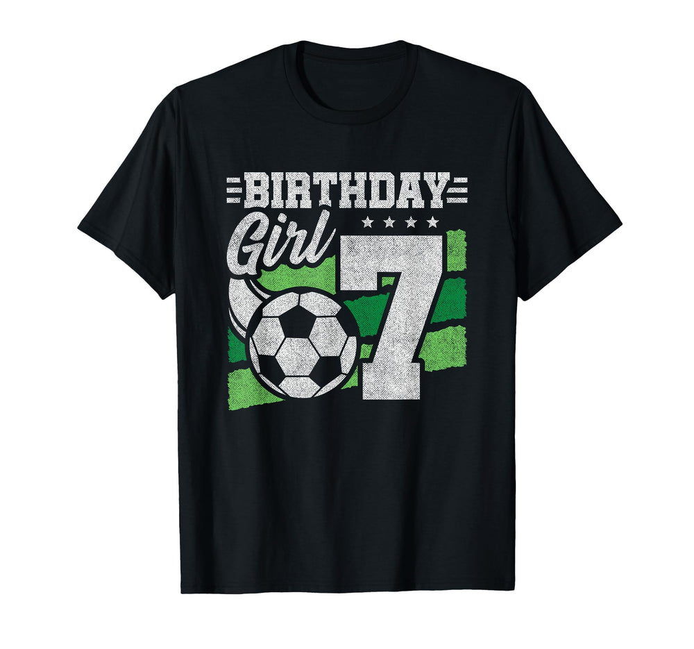 Soccer Birthday Party 7 Year Old 7Th T-Shirt - Graphic Print for Adults