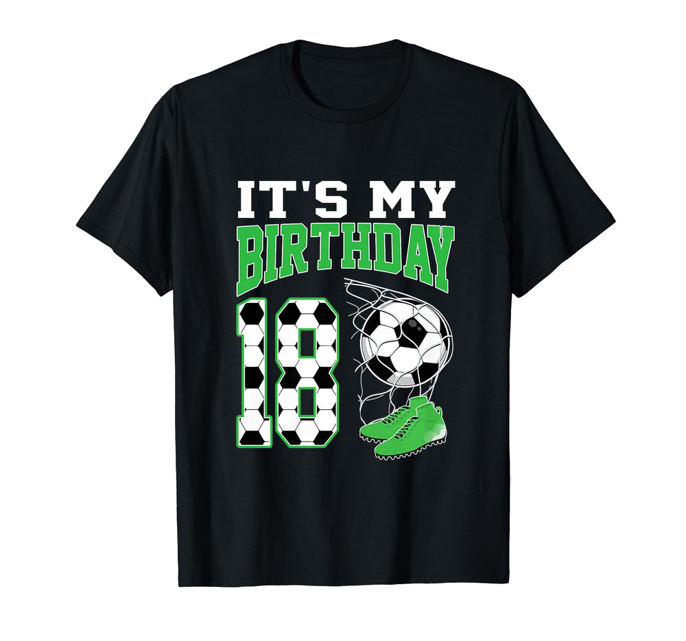 Its My 18Th Birthday Soccer Party 18 Year T-Shirt - Unique Graphic Unisex
