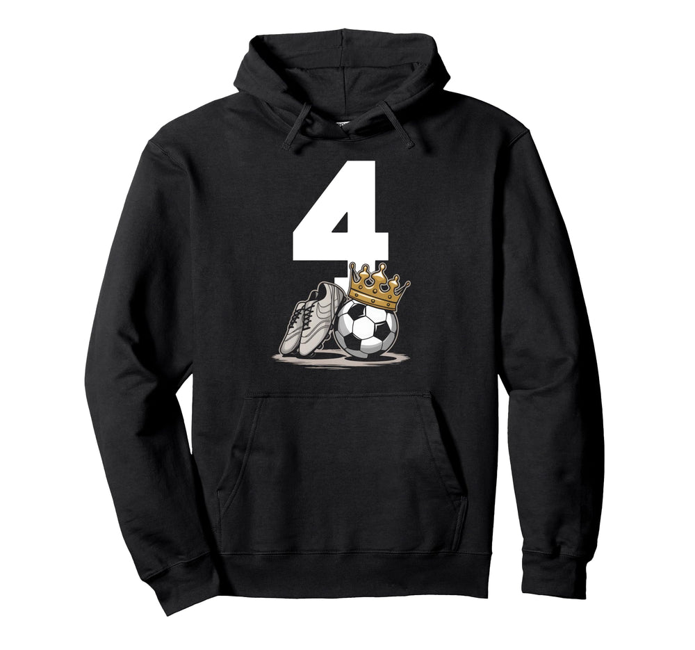 4 Soccer Birthday Gift Soccer Fan Sports Hoodie - Minimalist Print Unisex