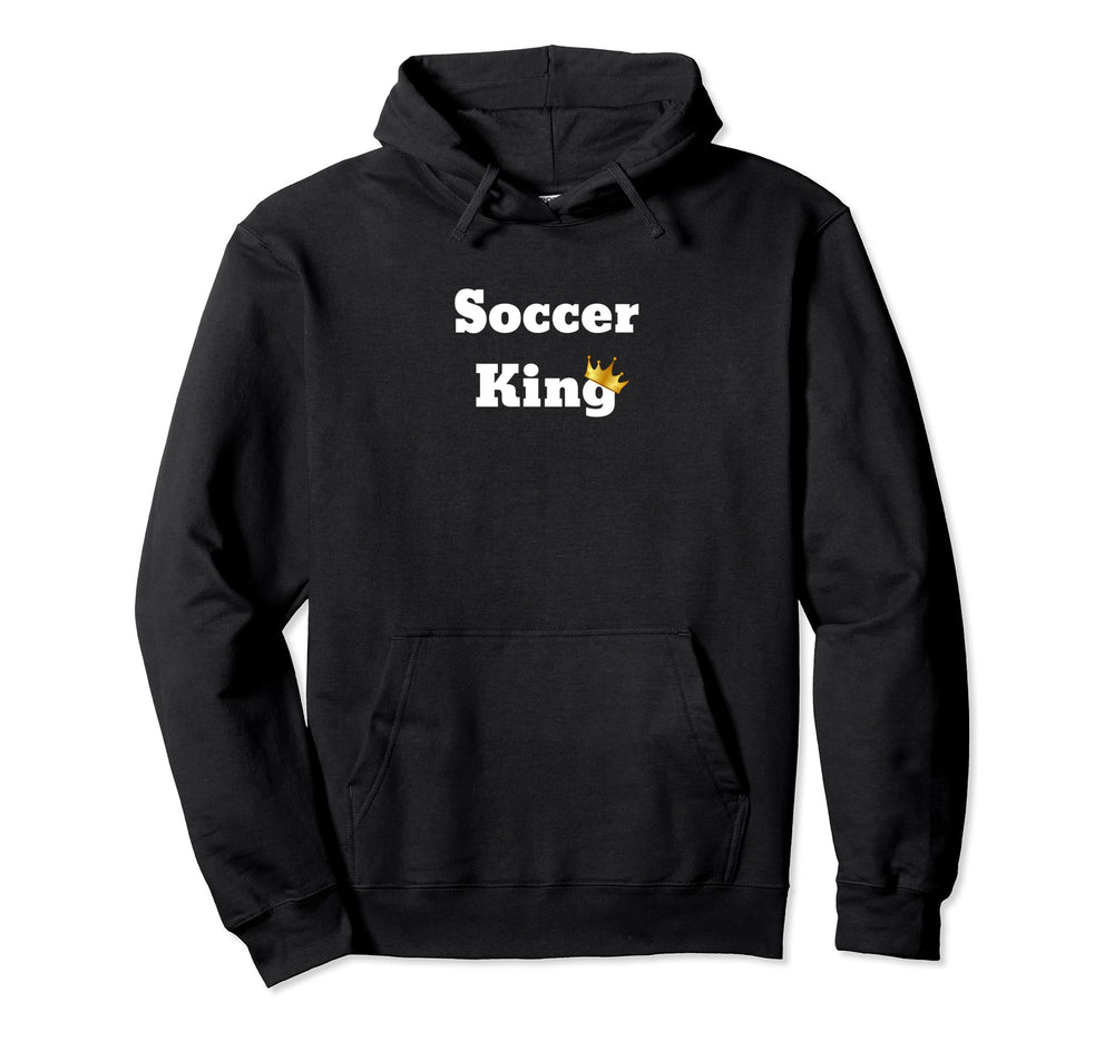 Fun Soccer King Hoodie - Graphic Print Men Women