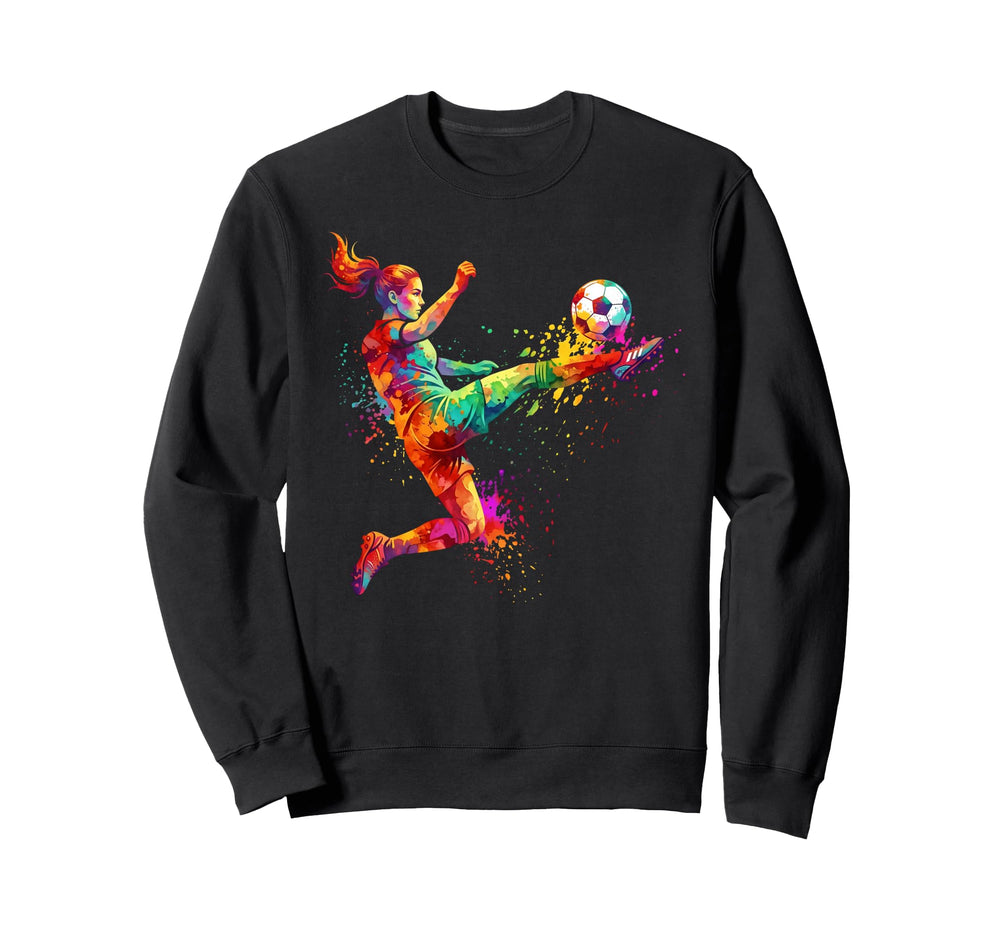 Watercolor Soccer Trapping Sweatshirt - Aesthetic Graphic Men Women