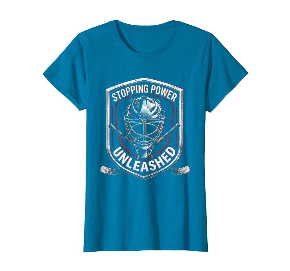 Stopping Power Unleashed Goalie T-Shirt - Graphic Print for Adults