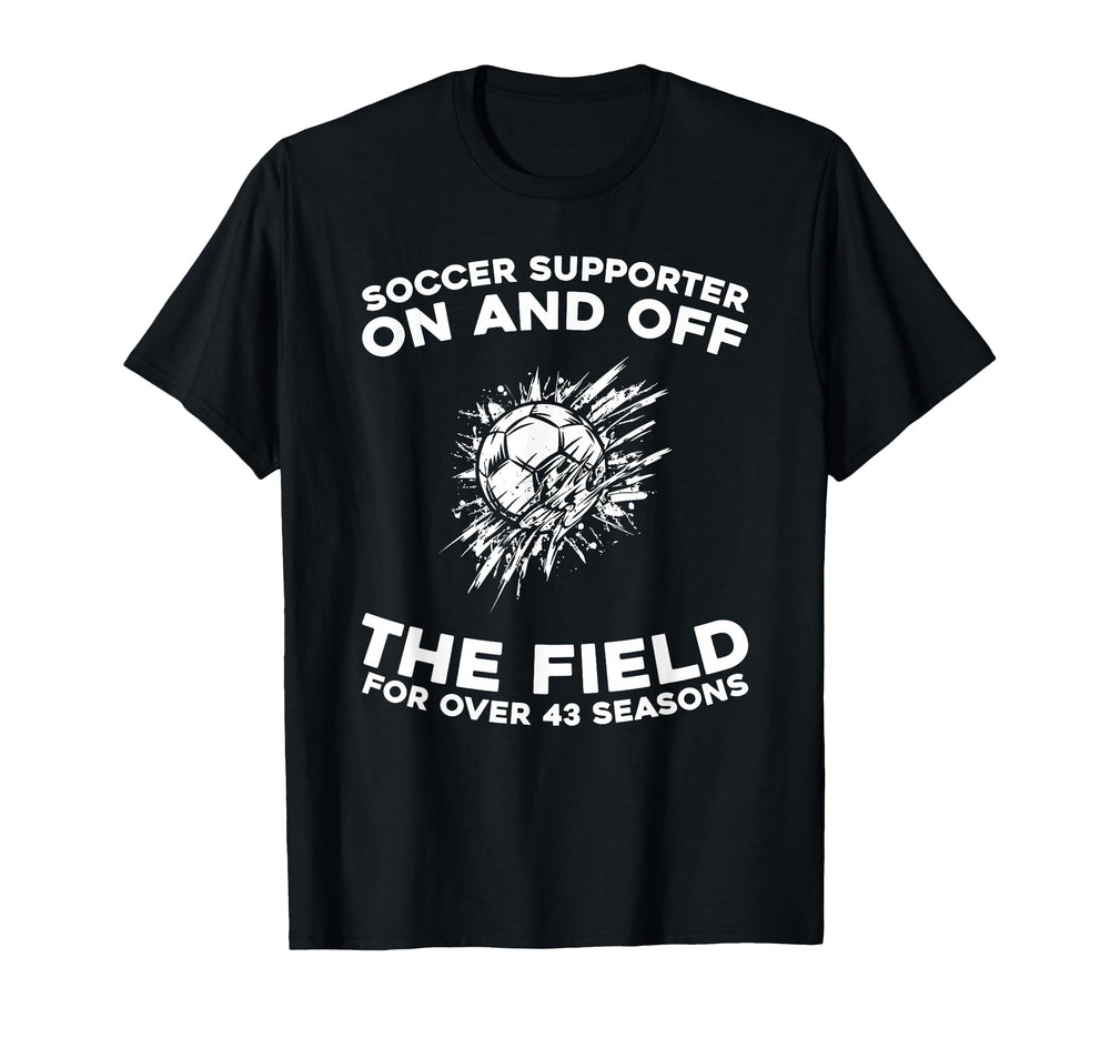 43 Years Old Player Sports Team Soccer T-Shirt - Graphic Print for Adults