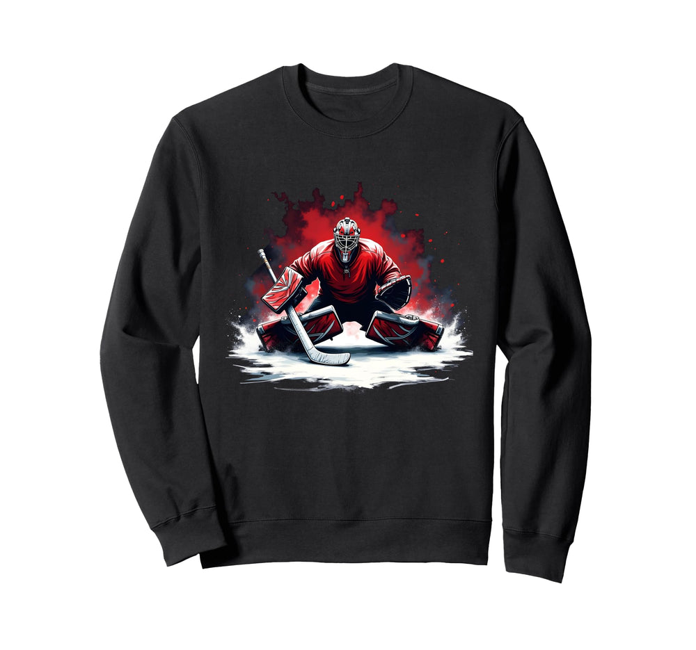 Ice Hockey Player Goalkeeper Ice Sweatshirt - Graphic Print for Adults