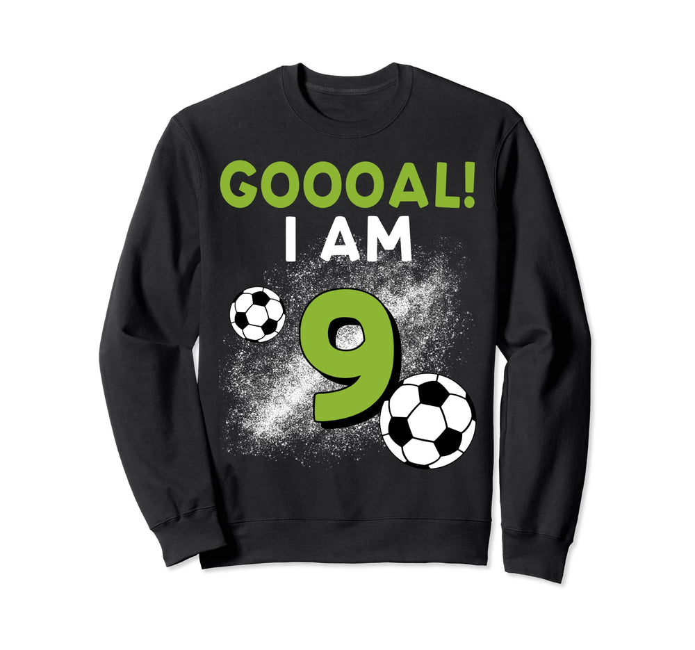 9Th Birthday Soccer Theme 9Year Old B Sweatshirt - Graphic Print Men Women