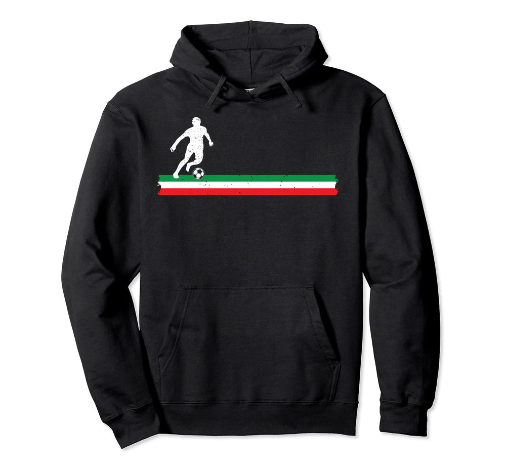 Italian Soccer Player Italy Flag Hoodie - Casual Everyday Wear Men Women