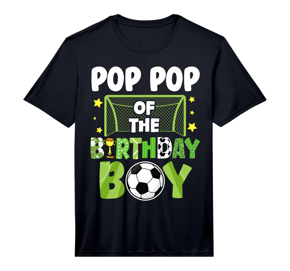 Mens Soccer Pop Pop Birthday Party T-Shirt - Trendy Graphic for Adults