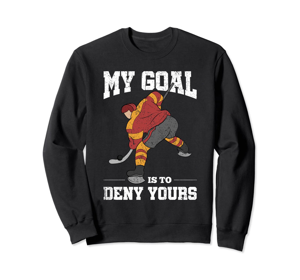 Winter Sport Funny Goal Keeper Ice Sweatshirt - Minimalist Print Unisex