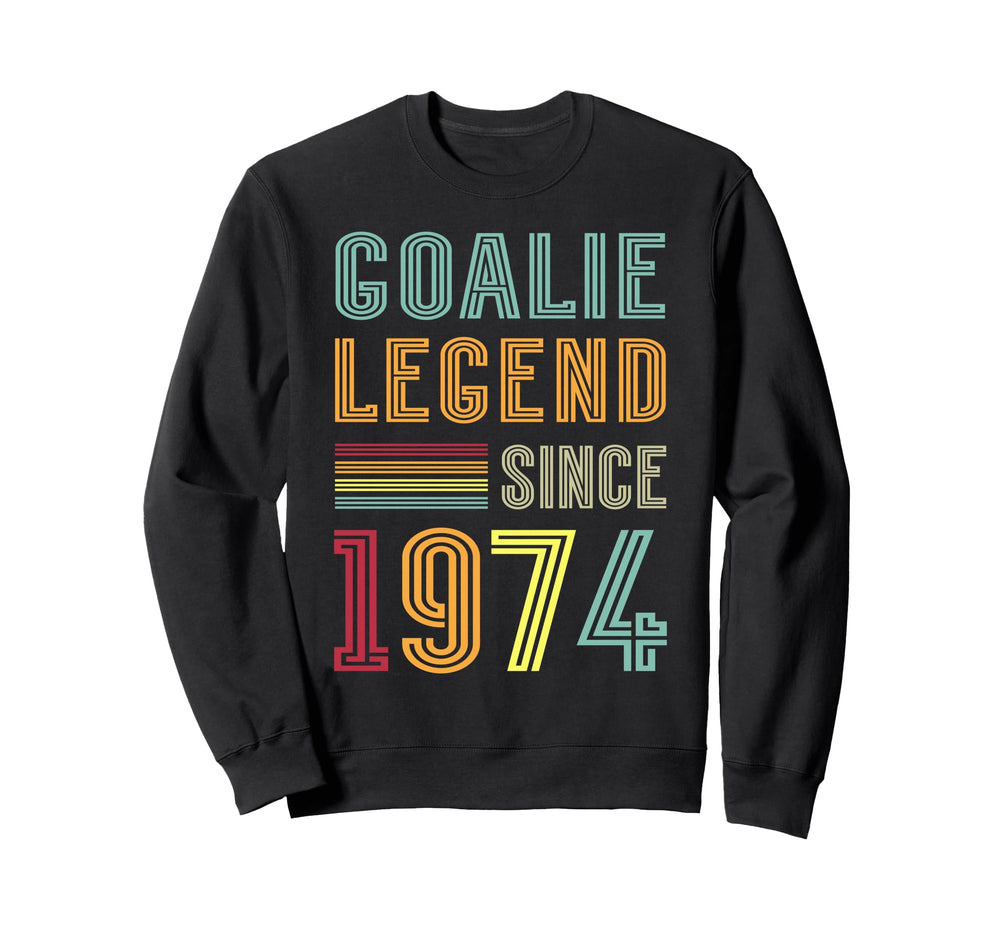 Goalkeeper Legend 1974 Sports Goal Sweatshirt - Aesthetic Graphic Unisex