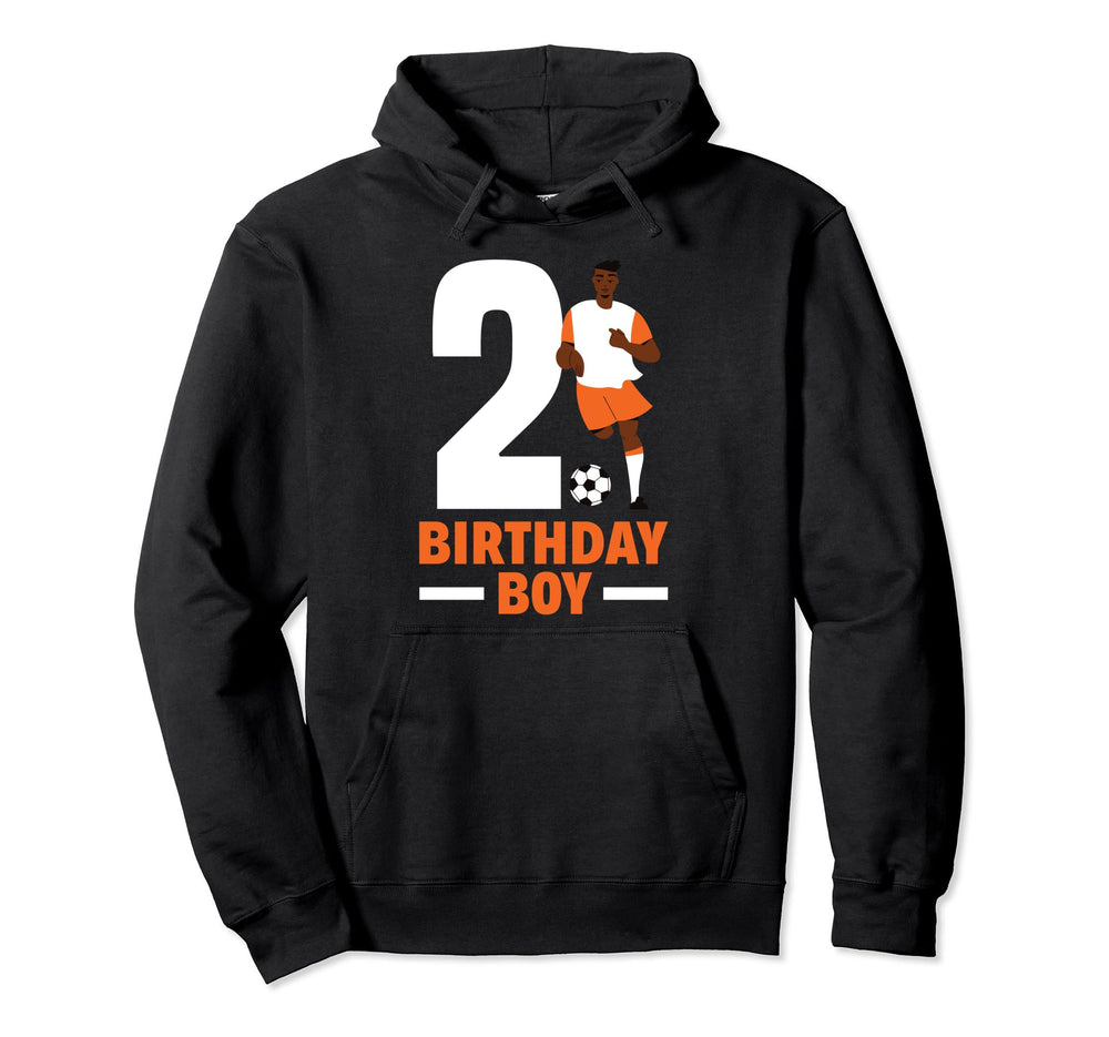 2Nd Birthday 2 Years Soccer Football Hoodie - Custom Art Print Men Women