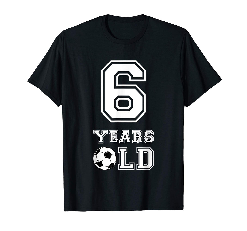 6 Years Old Soccer Birthday 6Th T-Shirt - Minimalist Print for Adults