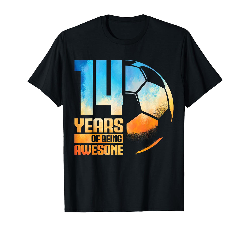 14Th Birthday Soccer Player Football 14 T-Shirt - Unique Graphic Men Women
