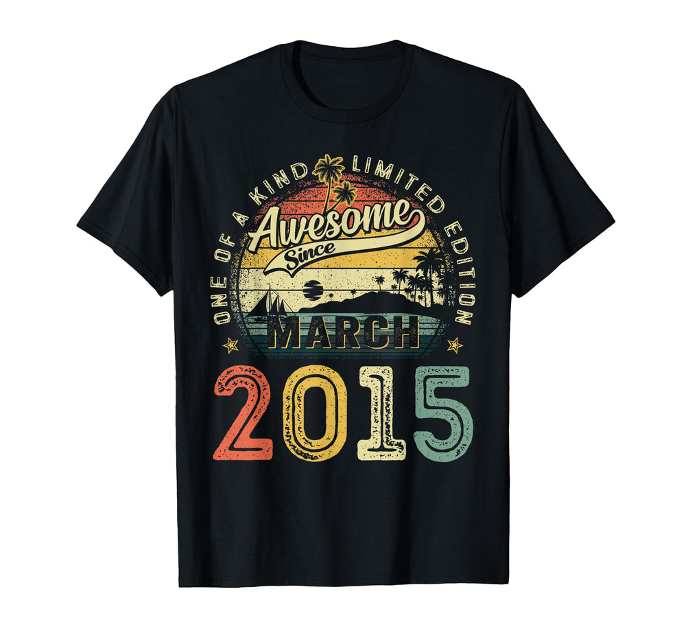 10 Years Old March 2015 10Th Birthday T-Shirt - Streetwear Style Unisex