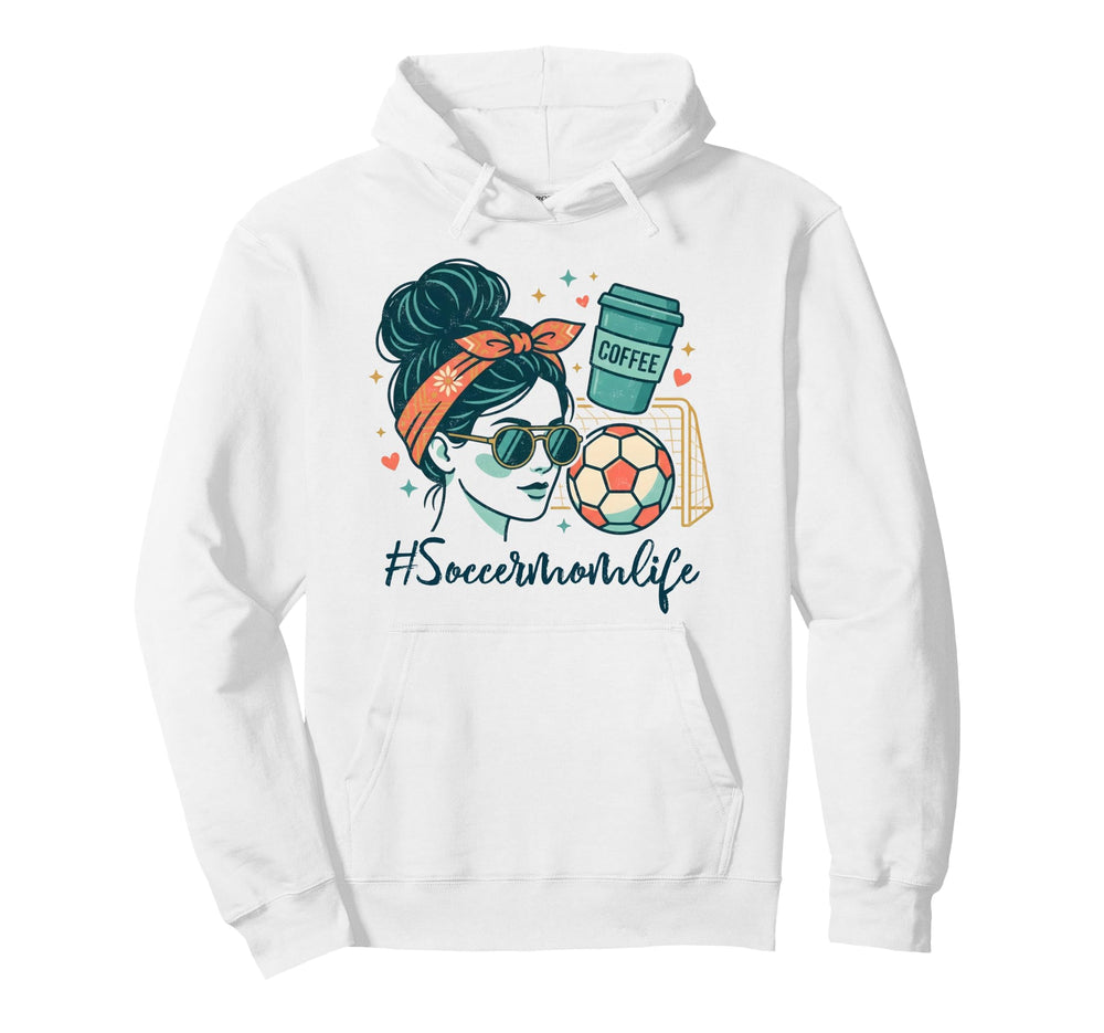 Soccer Mom Life Coffee Lover Messy Hoodie - Fun Novelty Design Men Women