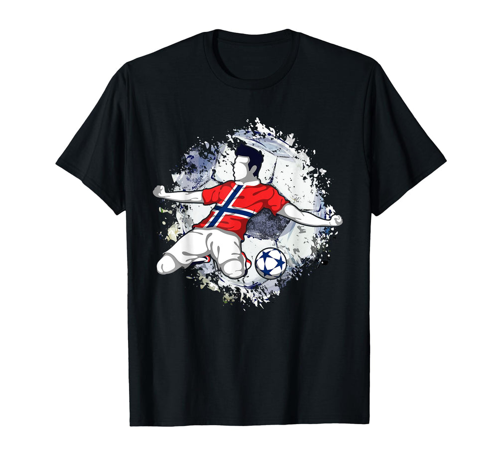 Norway Soccer Norwegian National Flag T-Shirt - Novelty Apparel for Adults