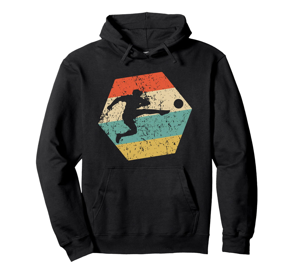 Soccer Distressed Hexagon Soccer Player Hoodie - Aesthetic Graphic Unisex