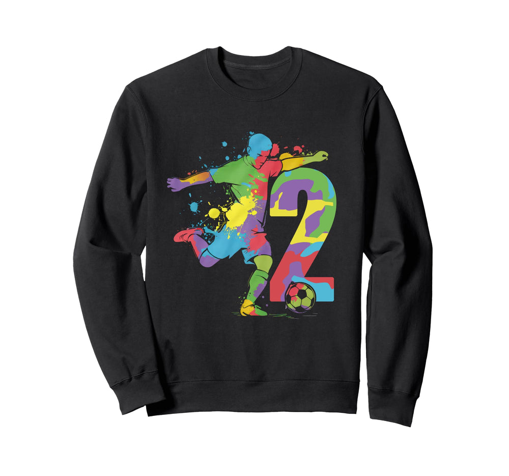 2 Soccer Birthday Gift Soccer Sweatshirt - Fun Novelty Design for Adults