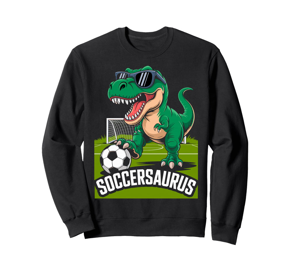 Soccersaurus Dinosaur T Rex Sweatshirt - Streetwear Style for Adults