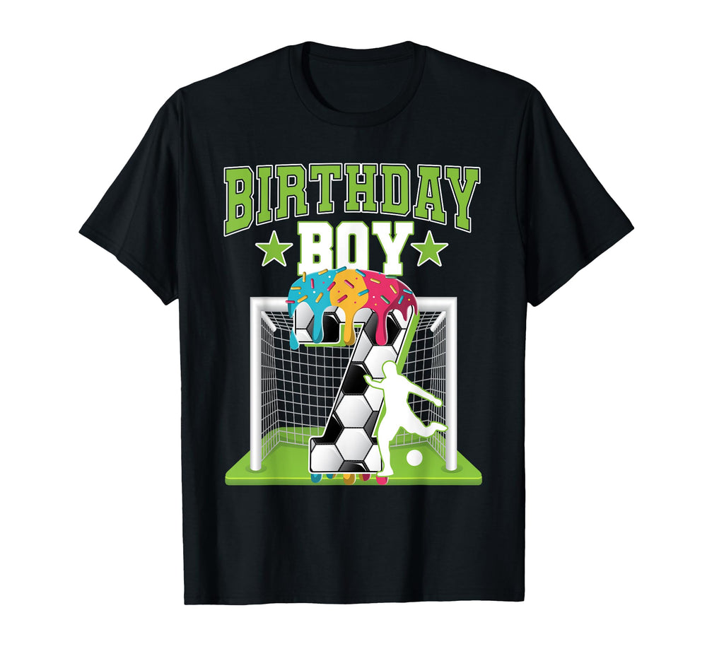 Soccer 7Th Birthday 7 Year Old Ice T-Shirt - Aesthetic Graphic Unisex