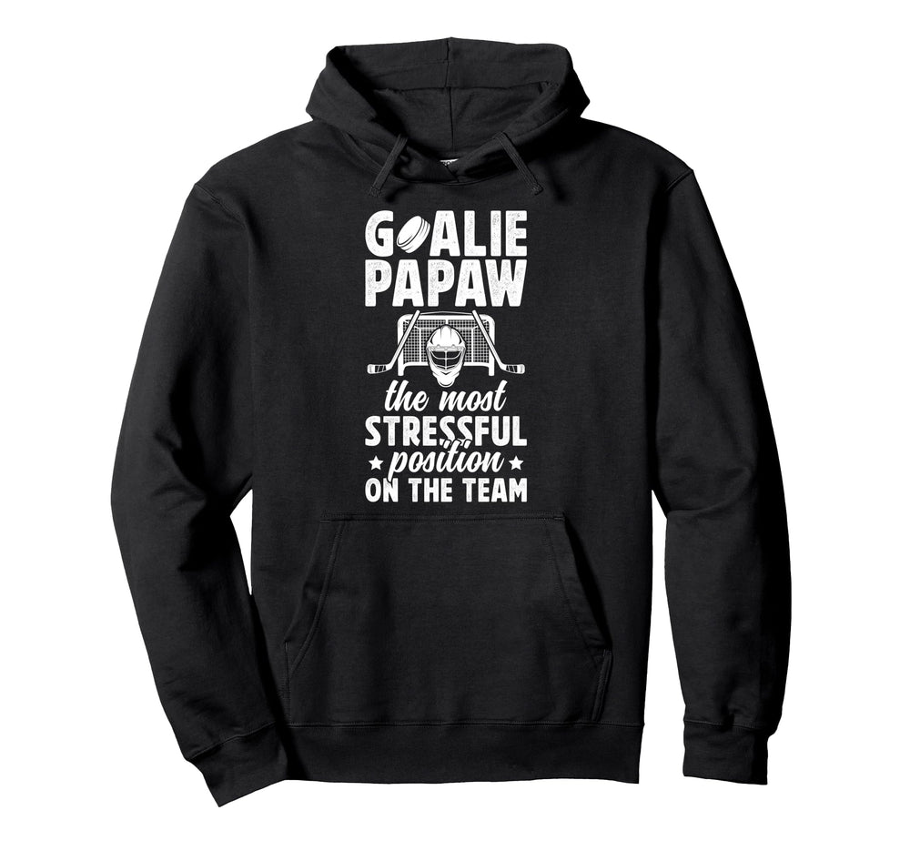 Funny Hockey Goalie Papaw Ice Hockey Hoodie - Custom Art Print Unisex