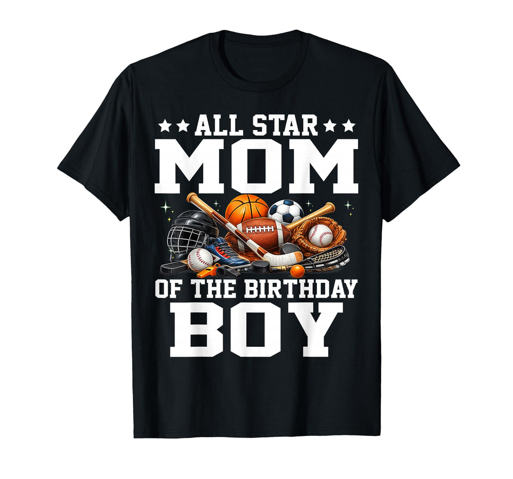 All Star Mom Birthday Basketball T-Shirt - Casual Everyday Wear for Adults
