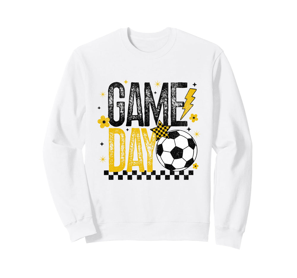 Game Day Soccer Season Black Sweatshirt - Custom Art Print Men Women