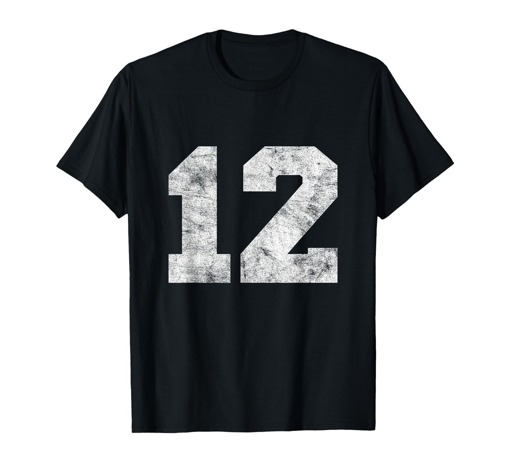 Lucky Number 12 Birthday Sports T-Shirt - Fun Novelty Design for Adults