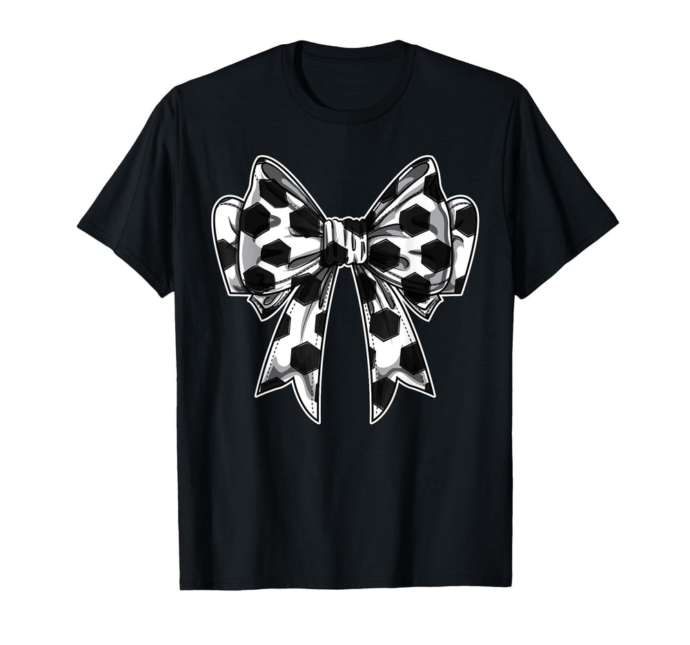 Soccer Ball Coquette Bow Game Day Soccer T-Shirt - Graphic Print Unisex