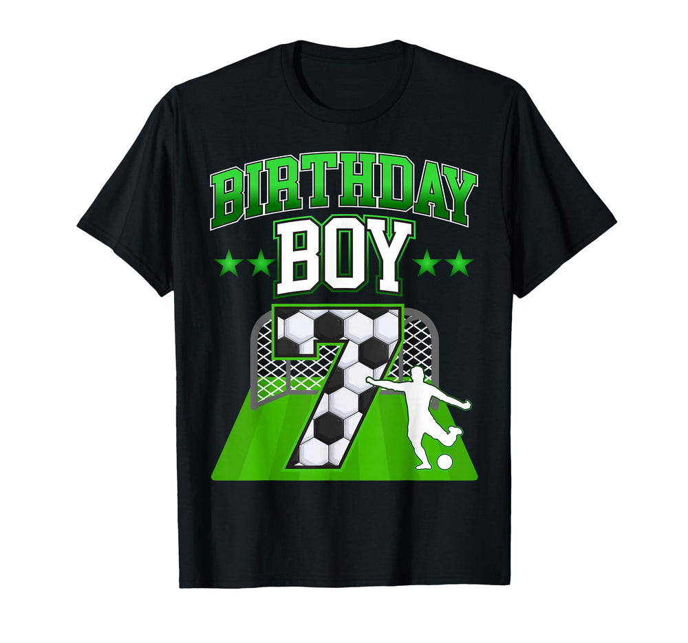 Soccer Themed Birthday Outfit 7 T-Shirt - Casual Everyday Wear for Adults