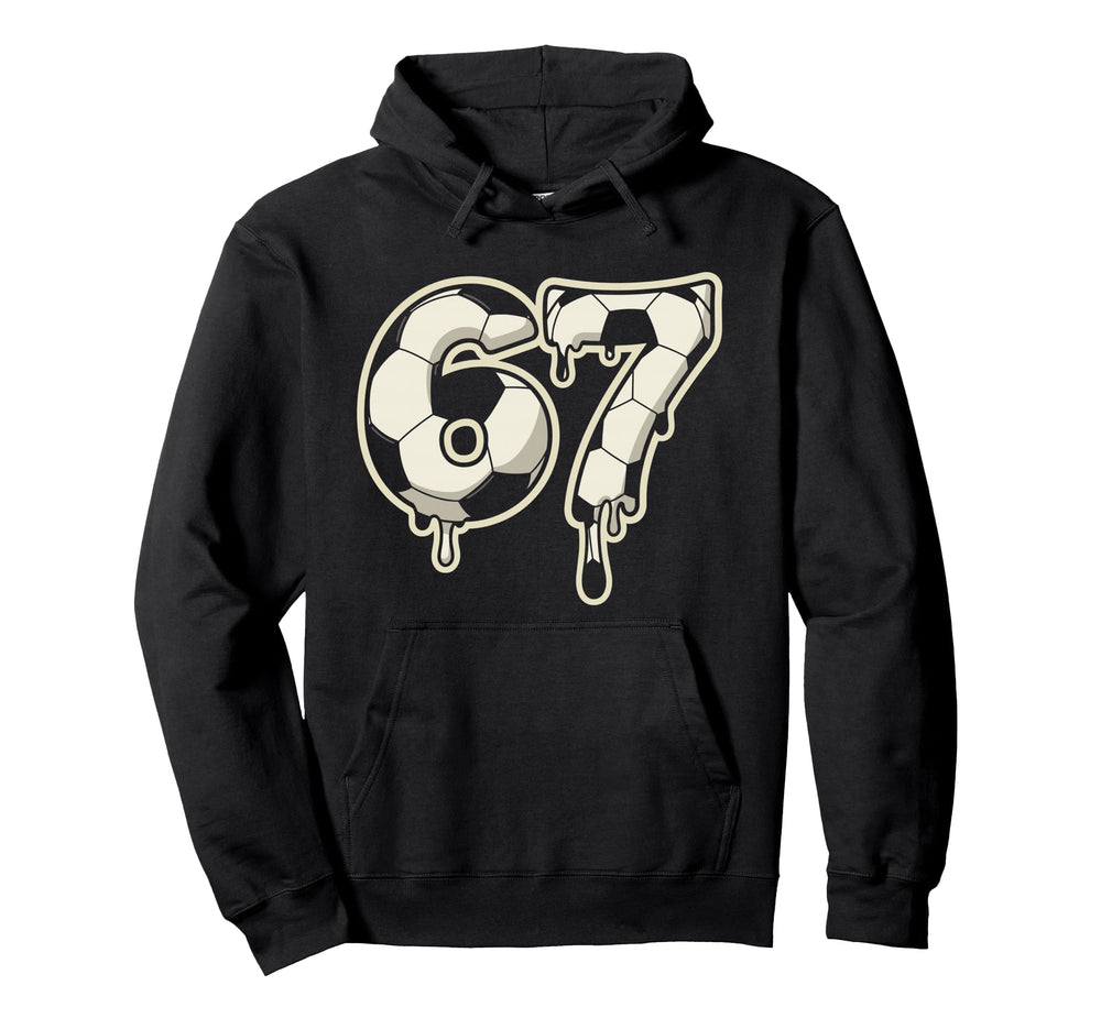 6 7 Soccer Ball Drip Six Seven Meme Hoodie - Fun Novelty Design for Adults