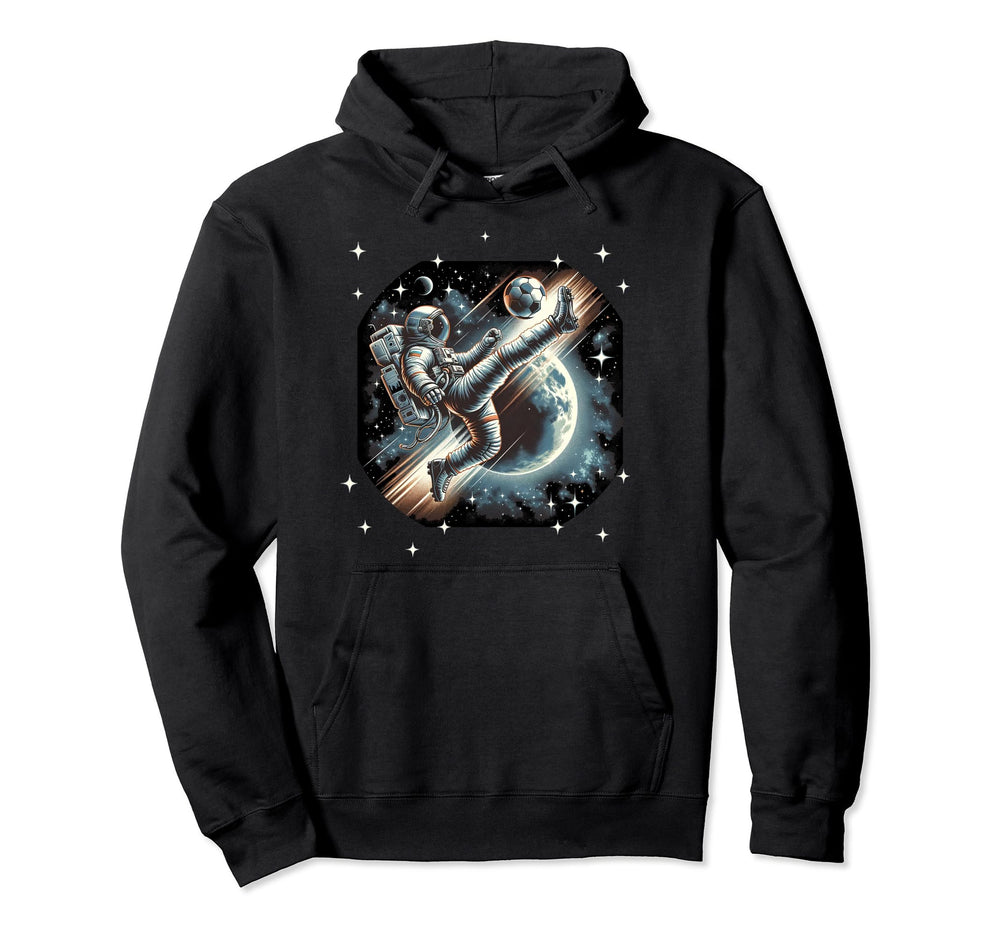 Astronaut Soccer Player Bicycle Kick Hoodie - Custom Art Print Men Women