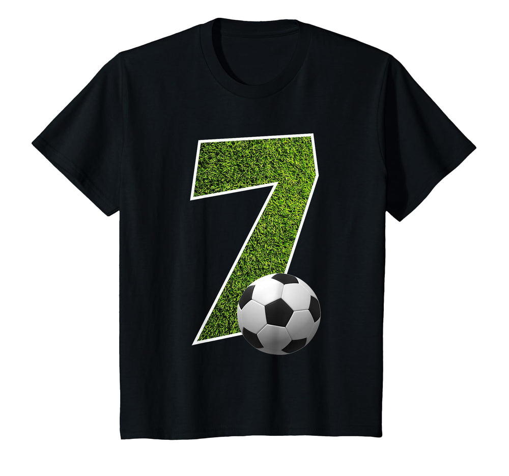 Number 7 Years Soccer 7Th Birthday T-Shirt - Casual Everyday Wear Unisex