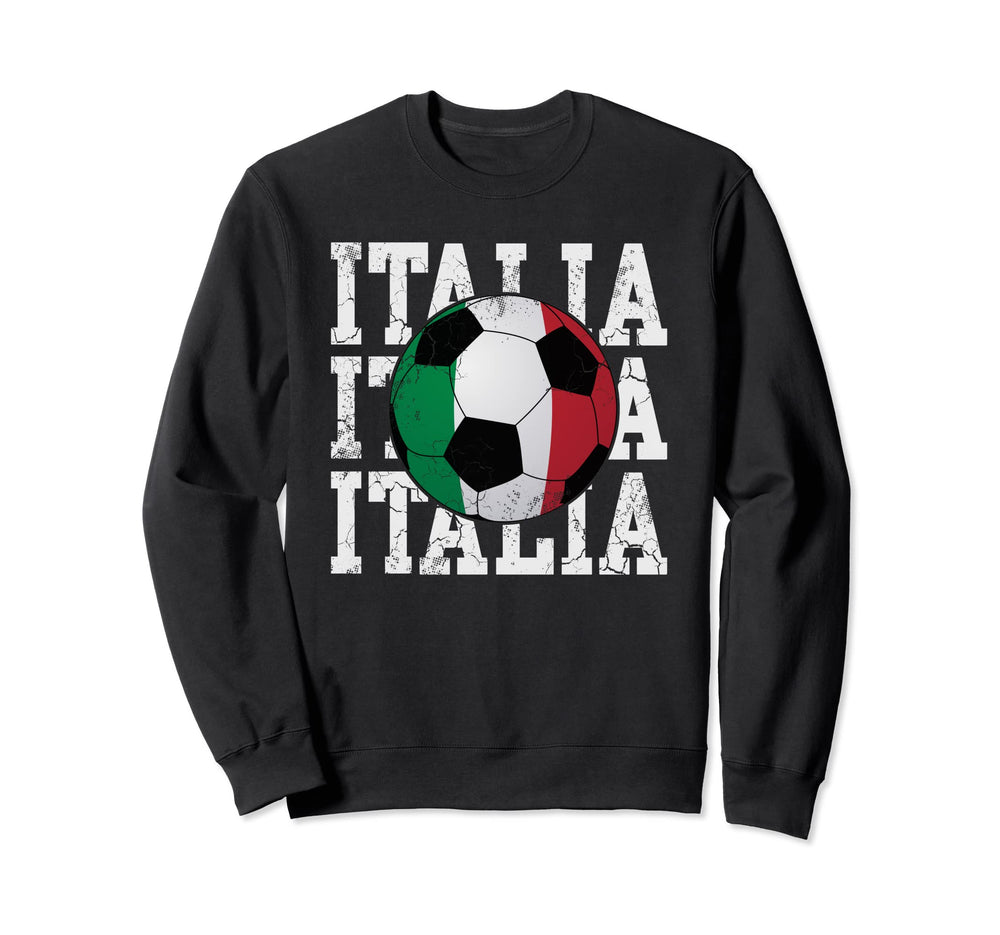 Italia Flag Soccer Ball Italian Sweatshirt - Trendy Graphic Men Women