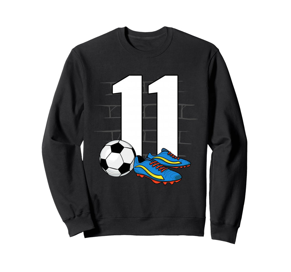 11Th Birthday Soccer Player Football Sweatshirt - Graphic Print Men Women