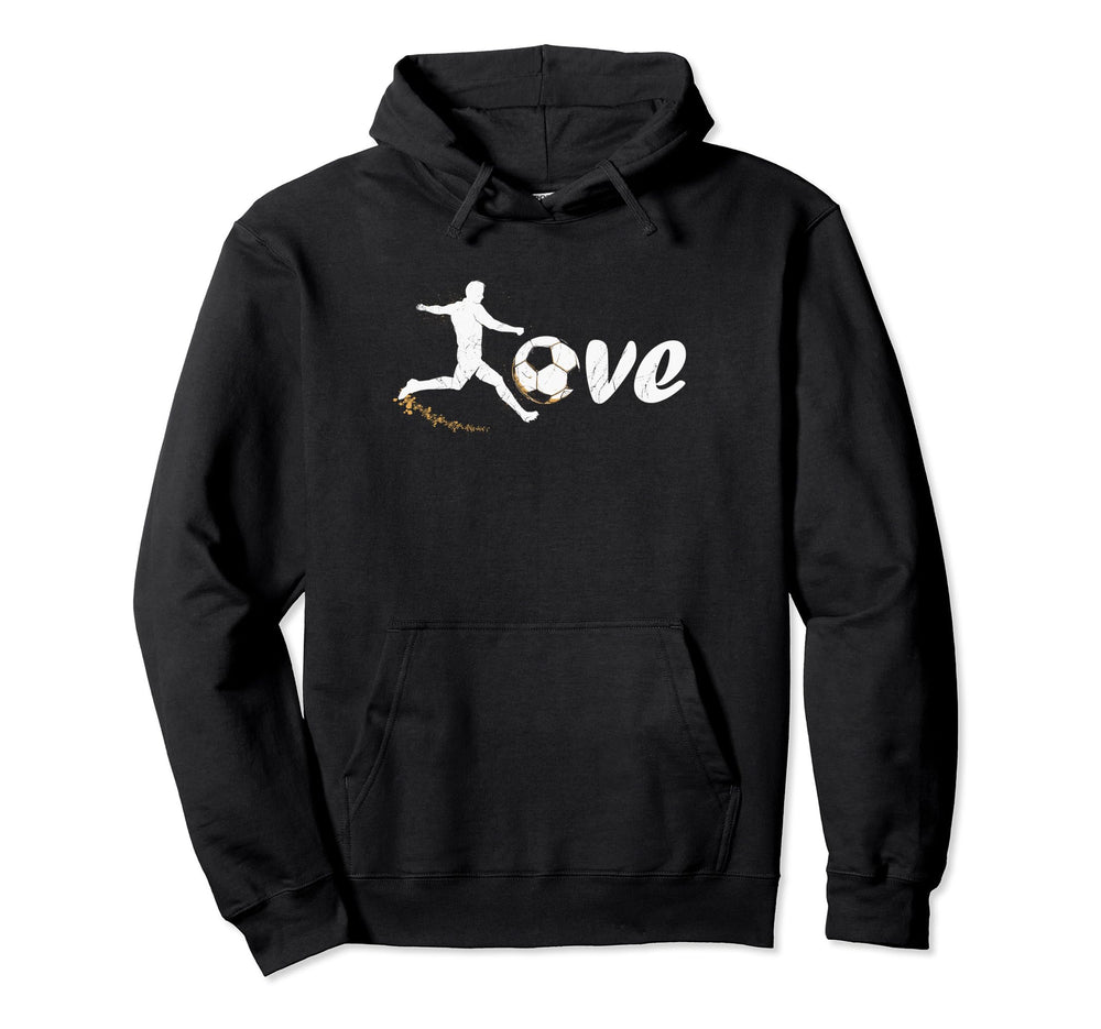 Soccer Love Goalie Distressed Goalkeeper Hoodie - Trendy Graphic Unisex