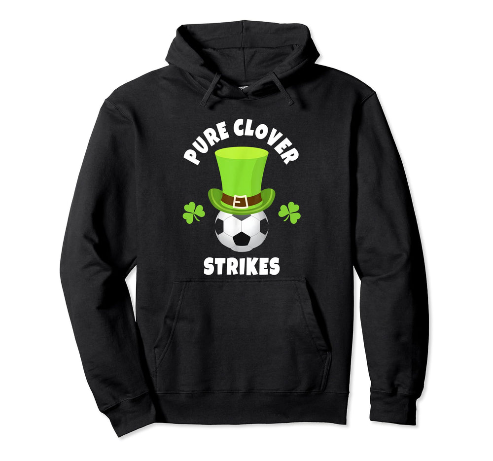 Soccer Striker Pure Clover Strikes Hoodie - Trendy Graphic Men Women