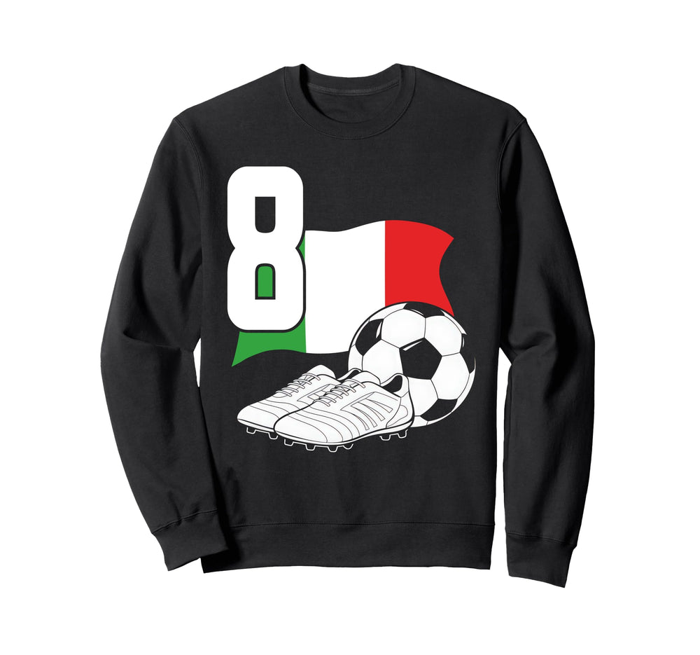 8 Soccer Birthday Gift Soccer Fan Sweatshirt - Unique Graphic Men Women