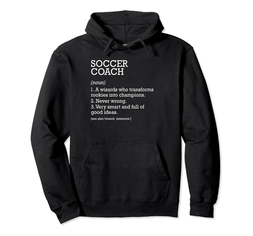 Soccer Coach Job Definition Funny Hoodie - Minimalist Print Men Women