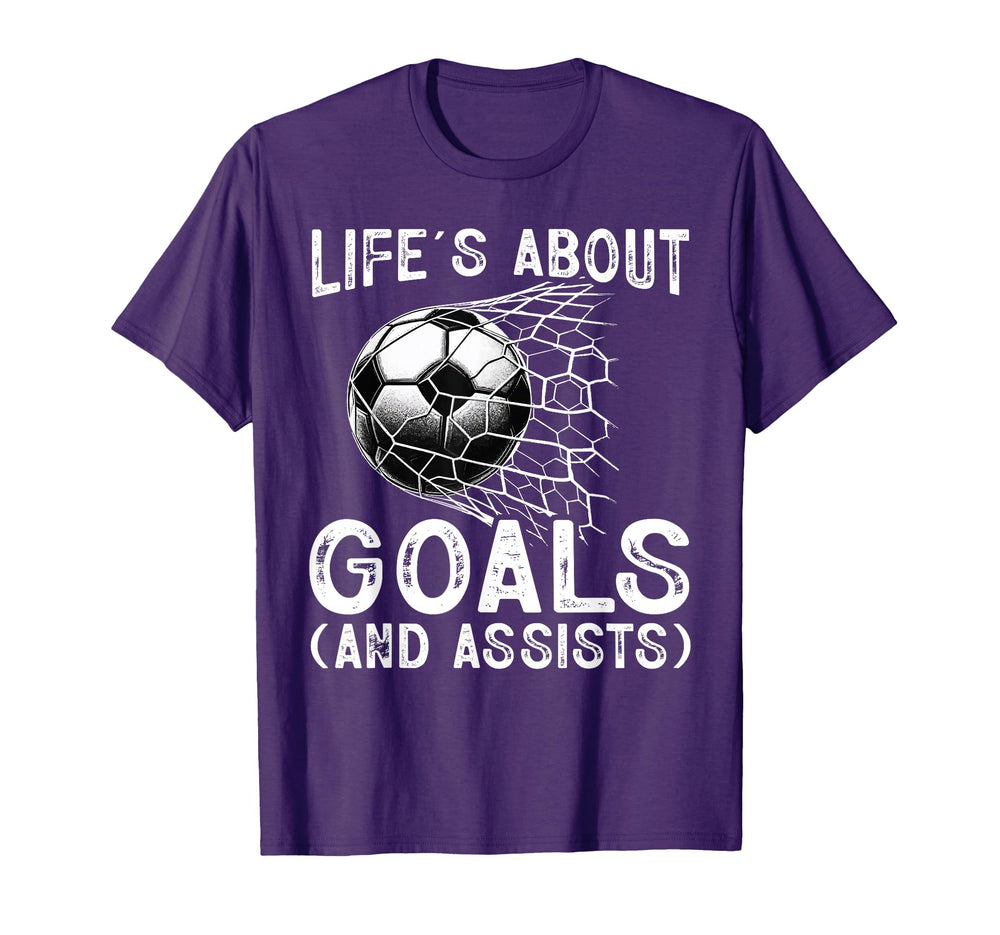 Life Is About Goals Assists Funny T-Shirt - Streetwear Style for Adults