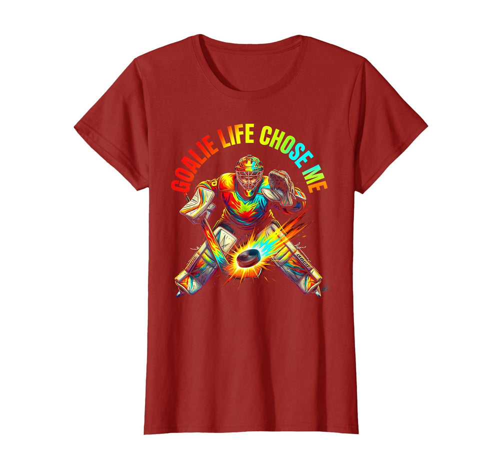 Goalie Life Chose Me Soccer Hockey T-Shirt - Graphic Print Unisex