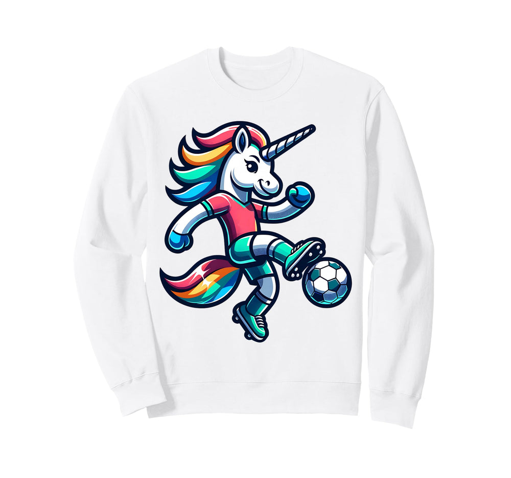 Footballer Unicorn Fans Soccer Team Sweatshirt - Novelty Apparel Unisex