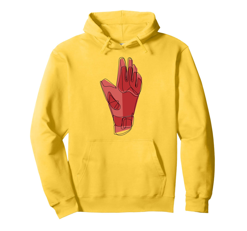 Soccer Goalkeeper Glove Abstract Hoodie - Minimalist Print Men Women