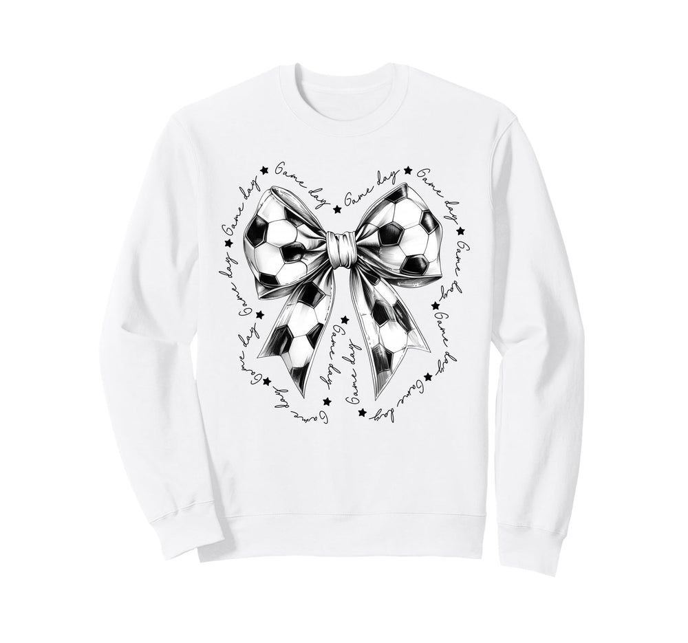Preppy Game Day Soccer Coquette Sweatshirt - Aesthetic Graphic for Adults
