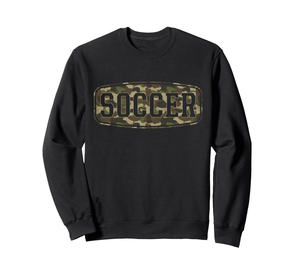 Camo Soccer Camourflage Badge Player Sweatshirt - Graphic Print Men Women