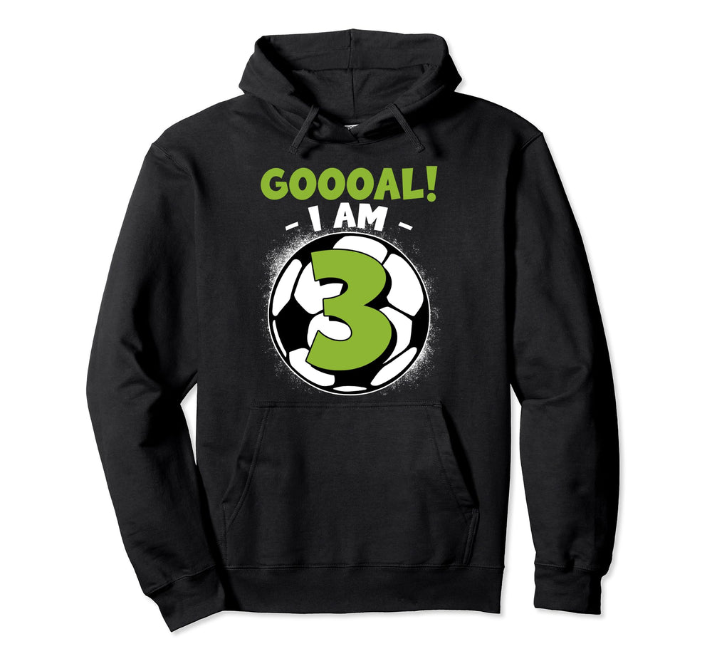 3 Year Old Birthday Soccer Themed 3Rdb Hoodie - Novelty Apparel Men Women