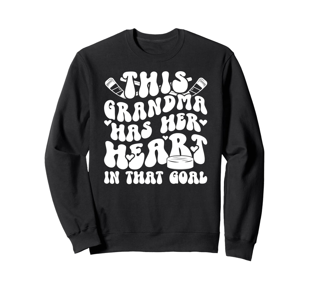 Groovy Hockey Goalie Grandma Hockey Sweatshirt - Graphic Print Unisex