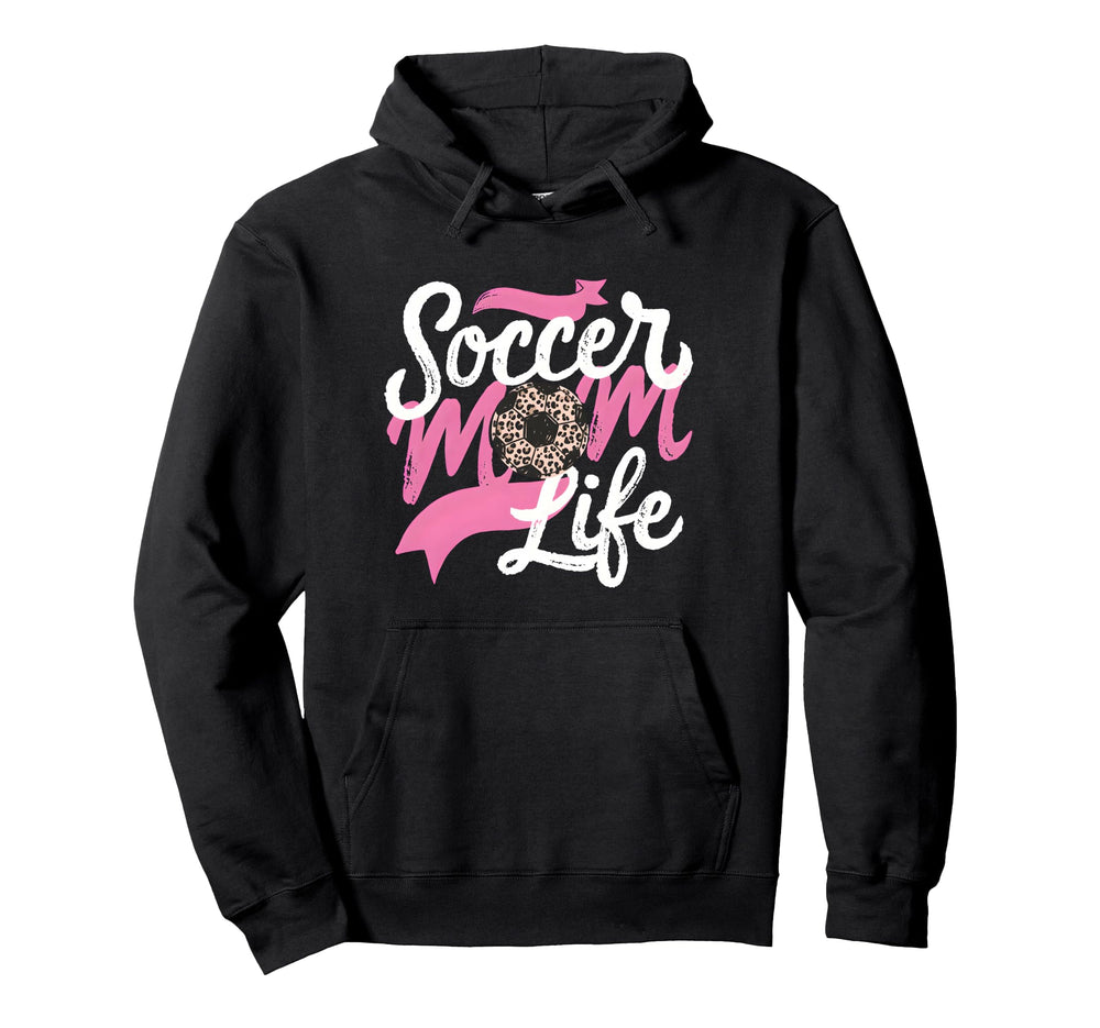 Soccer Mom Life Leopard Mama Hoodie - Aesthetic Graphic for Adults