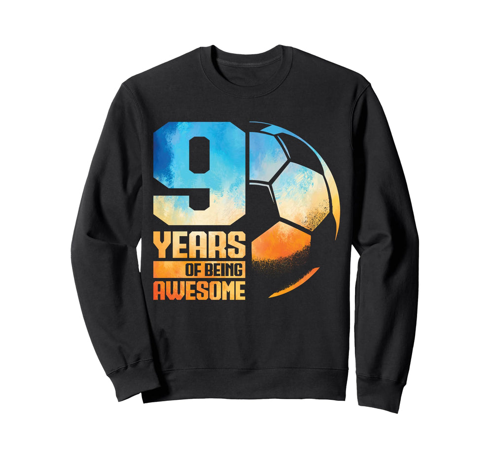 9Th Birthday Soccer Player Sweatshirt - Streetwear Style for Adults