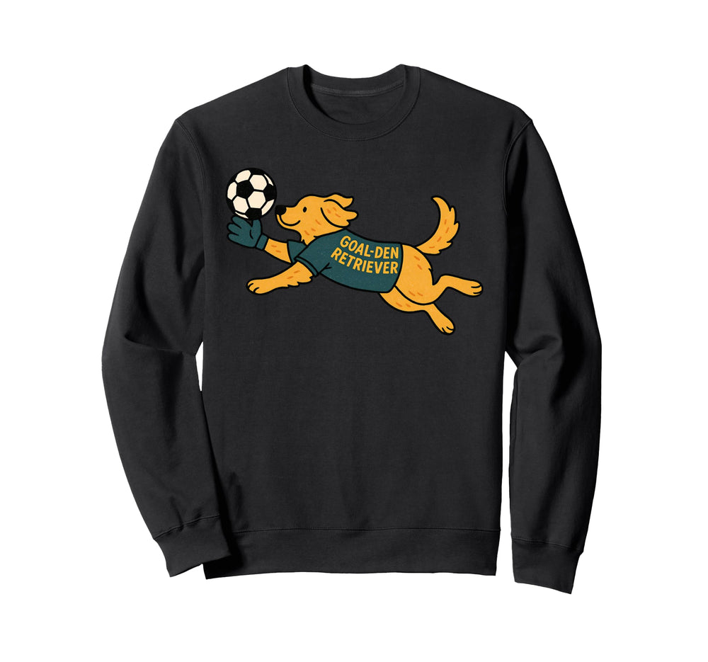 Funny Golden Retriever Soccer Sweatshirt - Trendy Graphic for Adults
